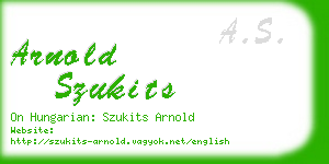 arnold szukits business card